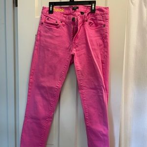 Hot Pink J. Crew Toothpick pants